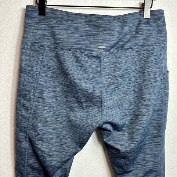 MONDETTA PERFORMANCE LUXURY WOMEN BLUE ATHLETIC WORKING OUT LEGGINGS WITH POCKET - Picture 4 of 7